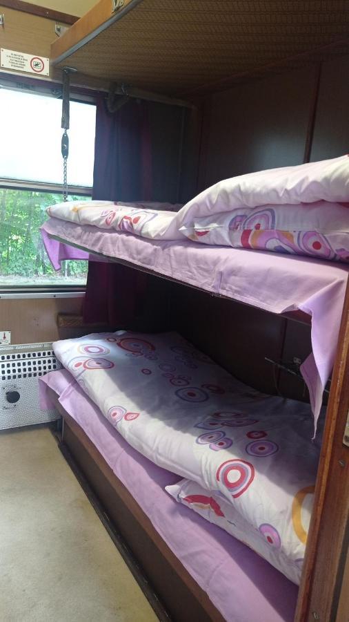 Wagony Sypialne W Muzeum Kolejnictwa Hotell Jaworzyna Slaska Exteriör bild